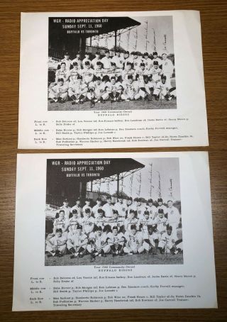 1960 Buffalo Bisons Baseball Club Sports Team Photograph Photo Wgr Radio