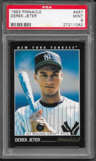 1993 Pinnacle Derek Jeter Rookie Card Rc Psa 9 - Baseball Hall Of Fame - Yankees