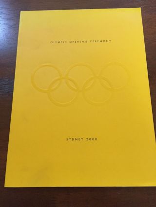 2000 Sydney Olympic Games - Opening Ceremony Program - 2000 Summer Games
