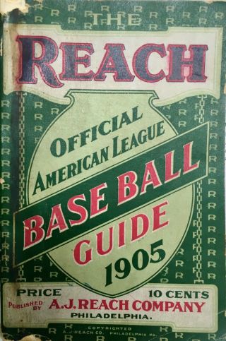 1905 Reach Official Baseball Guide - Vintage - Honus Wagner,  Nap Lajoie