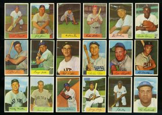 1954 Bowman Mid - Grade Nr COMPLETE SET Ted Williams Mantle Berra Rizzuto (PWCC) 2