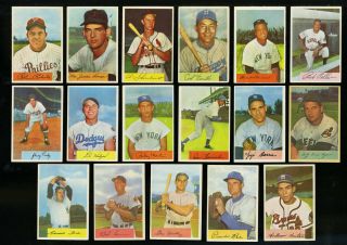 1954 Bowman Mid - Grade Nr COMPLETE SET Ted Williams Mantle Berra Rizzuto (PWCC) 3