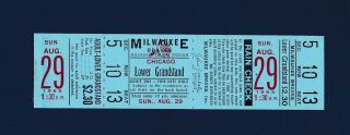 Milwaukee Braves Vs Chicago Cubs 1965 Baseball Ticket Banks & Santo 2 - Hr
