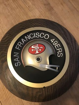 San Francisco 49ers Nfl Vintage 14” Round Football Helmet Wall Decor Plaque