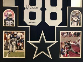 FRAMED DALLAS COWBOYS MICHAEL IRVIN AUTOGRAPHED SIGNED INSCRIBED JERSEY BAS 2