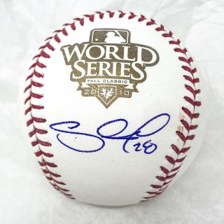 Pablo Sandoval Giants Signed 2010 World Series Game Baseball Jsa