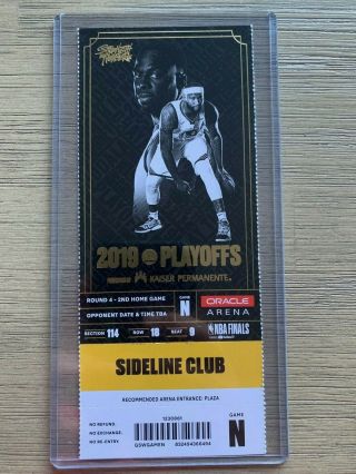 2019 Nba Finals Golden State Warriors Vs Toronto Raptors Game N Ticket Stub