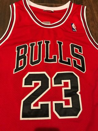 Michael Jordan Mitchell & Ness Authentic NBA Bulls Jersey Size 36 Small S Mens 4