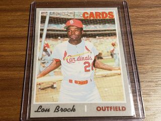 1970 Topps 330 Lou Brock St Louis Cardinals Nmmt