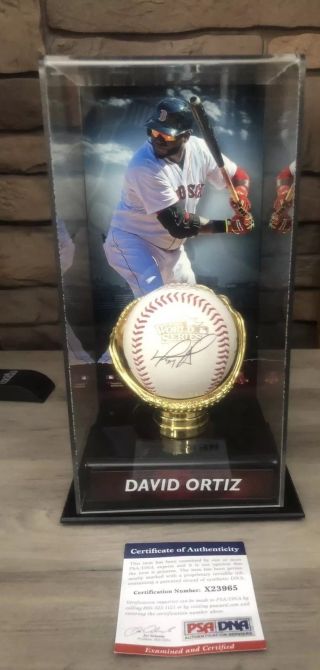 Boston Red Sox David Ortiz Autograph 2013 World Series Baseball Psa/dna Signed