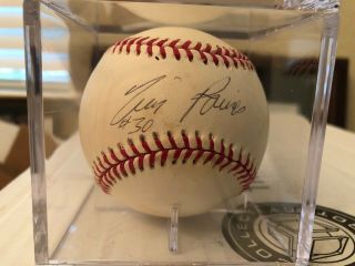 Expos Hall Of Famer Tim Raines Signed Baseball With 30 - Jsa Authentic
