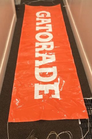 Large Orange Gatorade Advertising Vinyl Banner Sign 120” X 36” (10’x3’)