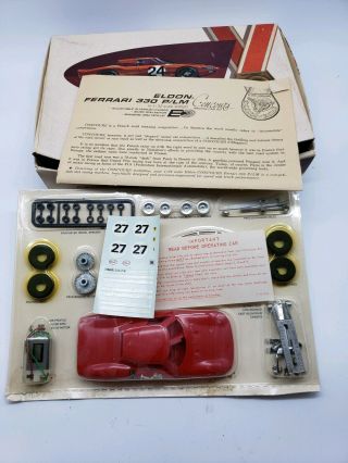 Eldon Ferrari 330 P/lm 1/32 Scale Slot Racer Concours Racing Car Kit