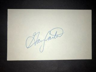 Expos Hof: Gary Carter,  Signed 3x5 Card