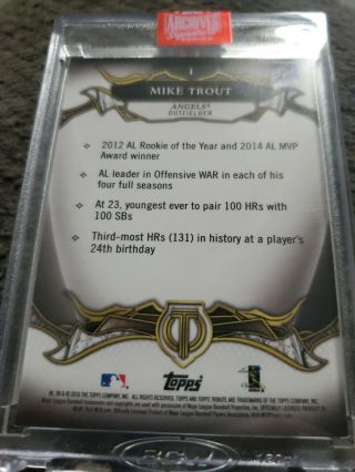 2019 Topps Archives Signature Edition Superfractor Mike Trout Auto 1/1 3