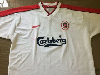 1998 1999 Liverpool Away Football Soccer Shirt Jersey 42/44 Redknapp Fowler Era