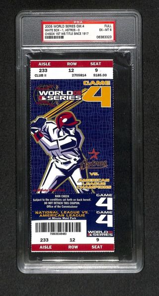 2005 Chicago White Sox World Series Champions Game 4 Clincher Dye Ws Mvp Psa 6