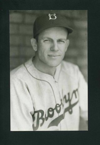 Ray Hayworth Real Photo Postcard 1939 Brooklyn Dodgers George Burke
