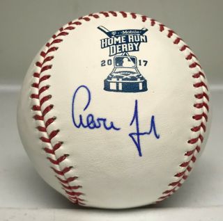 Aaron Judge Signed 2017 Home Run Derby Baseball Auto Beckett Bas Yankees