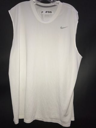66 Miami Dolphins Game Nike No Sleeve No Logo Dri - Fit Shirt Sz - 2xl