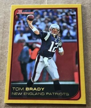 2006 Bowman - Tom Brady - Rare Bowman Gold Parallel 11 - Patriots G.  O.  A.  T $$$