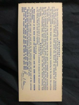 1969 York Mets Shea Stadium World Series Game 5 Ticket stub 2