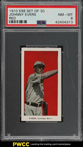 1910 E98 Set Of 30 Red Johnny Evers Psa 8 Nm - Mt (pwcc)