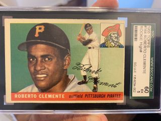 Roberto Clemente 1955 Topps 164 Rookie Card Rc Sgc 60 Psa 5? Pittsburgh Pirates