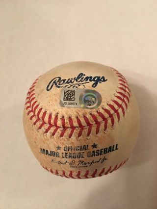 6/19/2018 Boston Red Sox Xander Bogaerts Foul Game Ball