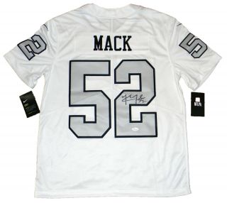 Khalil Mack Autographed Oakland Raiders 52 Nike Limited Color Rush Jersey Jsa