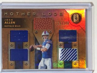 2019 Panini Gold Standard Josh Allen Mother Lode 5 Patch 2 Color Patch 131/149