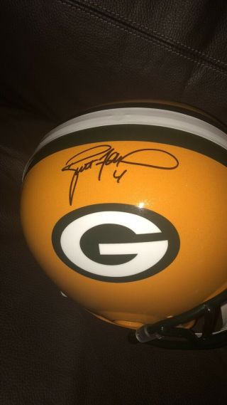Brett Favre Green Bay Packers Autographed Helmet Full Size With Authentication