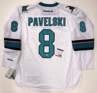 Joe Pavelski Signed San Jose Sharks Rbk Premier Jersey Psa Size X - Large