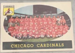 1958 Topps Chicago Cardinals Football Cards (7 Cards)