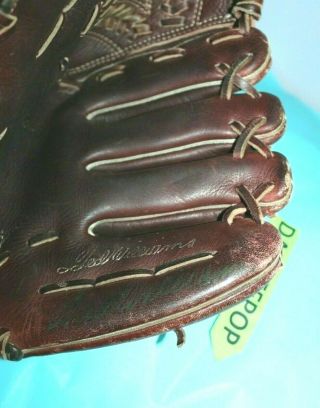Ted Williams Signed Baseball Glove Mitt Sears Roebuck 16154 Pro Style Pocket 4