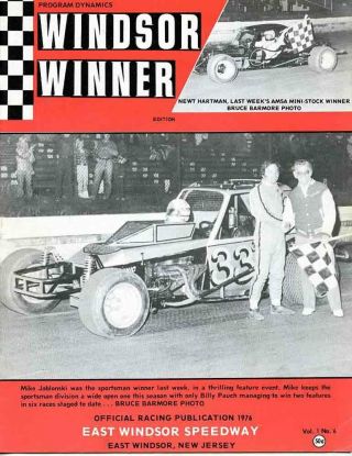 1976 East Windsor Speedway Program Vol.  1 No.  6 Windsor Winner