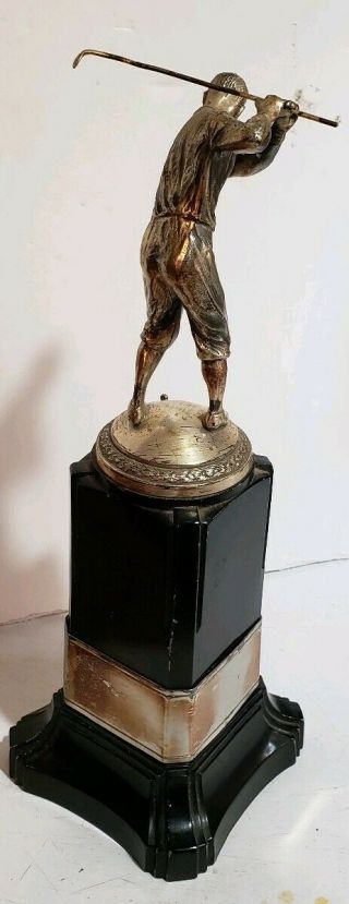 Vintage W.  B.  Mfg.  Silver Plated 1937 E.  S.  G.  C.  Golf Championship Trophy 3