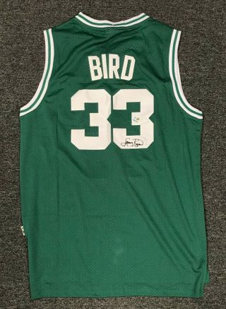 Larry Bird 33 Signed Celtics Adidas Jersey Auto Sz Xl Nike W/ Bird Hologram Hof