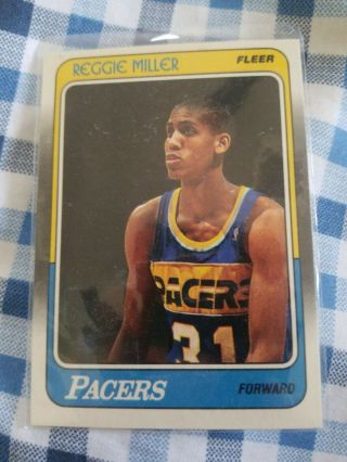1988 Fleer Basketball 57 Reggie Miller Indiana Pacers Rc Rookie