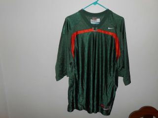 Miami Hurricanes Blank Green Jersey Nike Nwt L Large