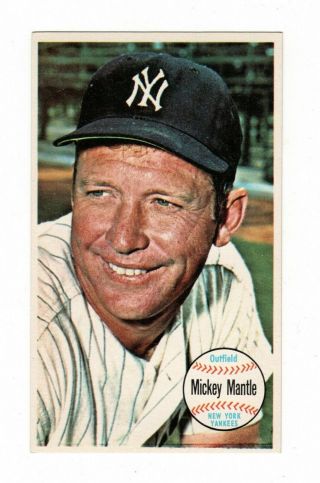 1964 Topps Giant 25 Mickey Mantle York Yankees Card Exmt - Nrmt