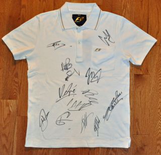 Formula 1 Polo Signed By 13 F1 Drivers Charles Leclerc Max Verstappen Vettel