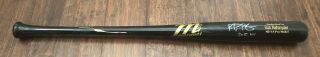 Rob Refsnyder GAME 2015 CRACKED BAT autograph SIGNED Yankees 2