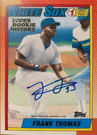 2018 Topps Archives Rookie History Auto Frank Thomas 34/99 Chicago White Sox
