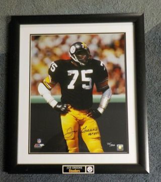 Framed Autograph Signed Picture 23 X 27 Mean Joe Greene Pittsburgh Steelers