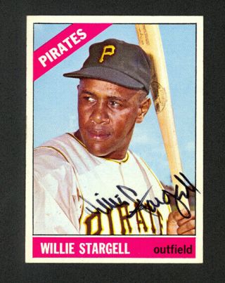 1966 Topps Willie Stargell 255 - Pittsburgh Pirates - Signed Auto - Nm