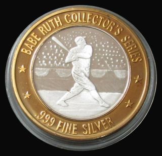 Babe Ruth.  999 Silver Collector Series 714 Home Runs Casino Strike