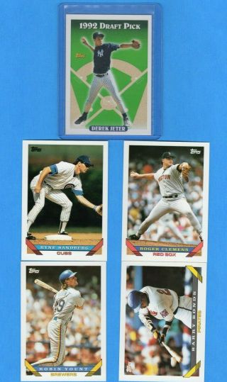 1993 Topps Baseball Complete Set Series 1 (1 - 396) Derek Jeter Rookie Card