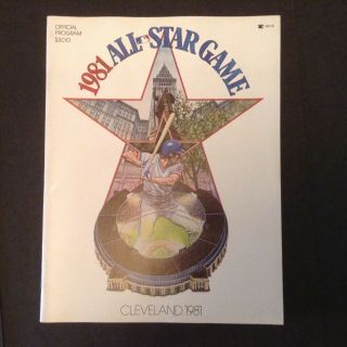 Vintage 1981 All Star Game Program Municipal Stadium With Insert Cards