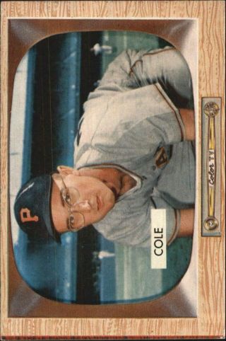 1955 Bowman Pittsburgh Pirates Baseball Card 28 Dick Cole - Ex